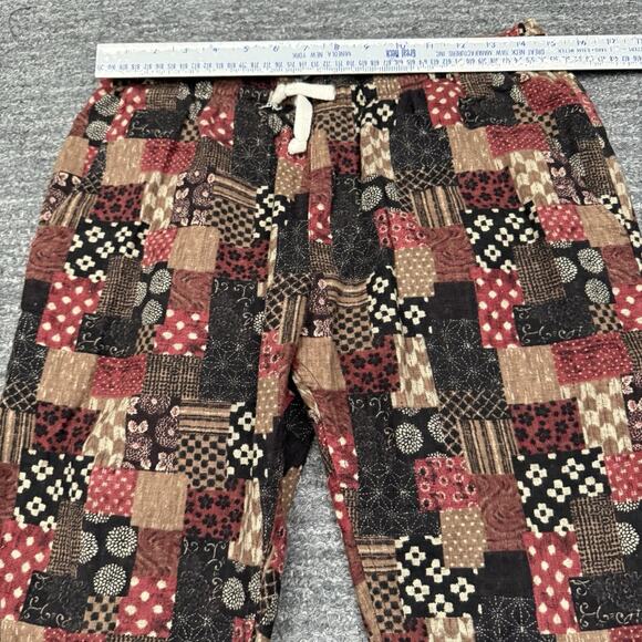 Gustin Japan Red Patchwork Joggers Men Small Geometric Pull On Drawstring USA - Picture 5 of 11